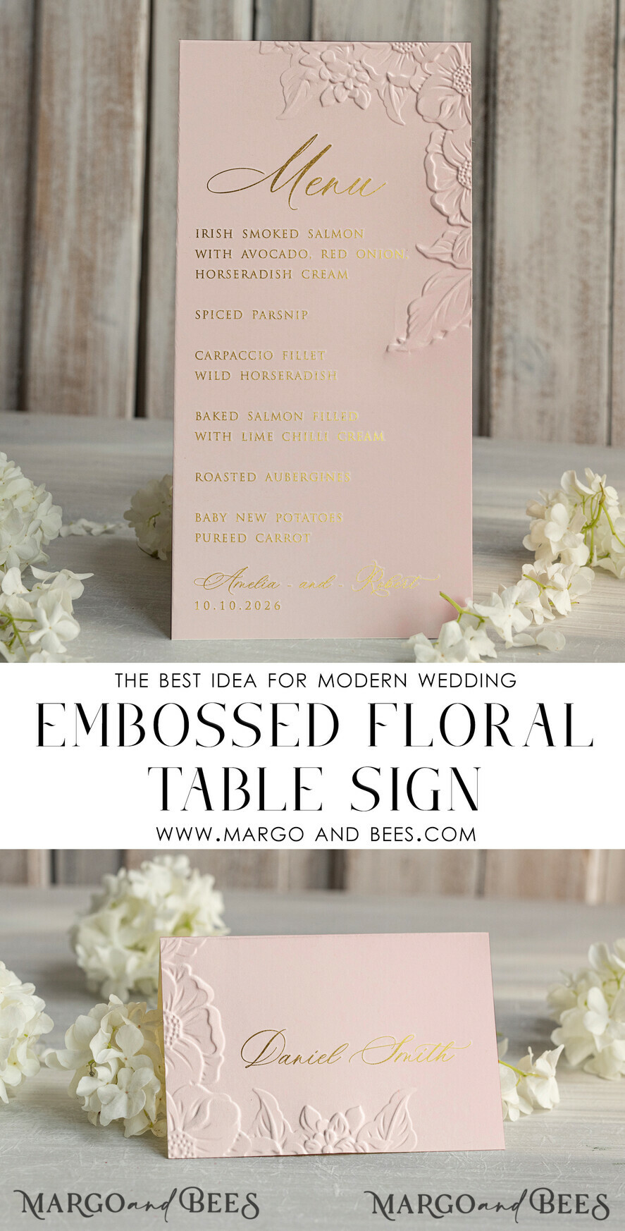 TABLE DECOR SIGNS glitter Elegant Gold Wedding Table Number Card with Embossed Floral Design,blush pink Textured Paper, Folded Tent Style, Classic Font, Luxury Reception Decor
