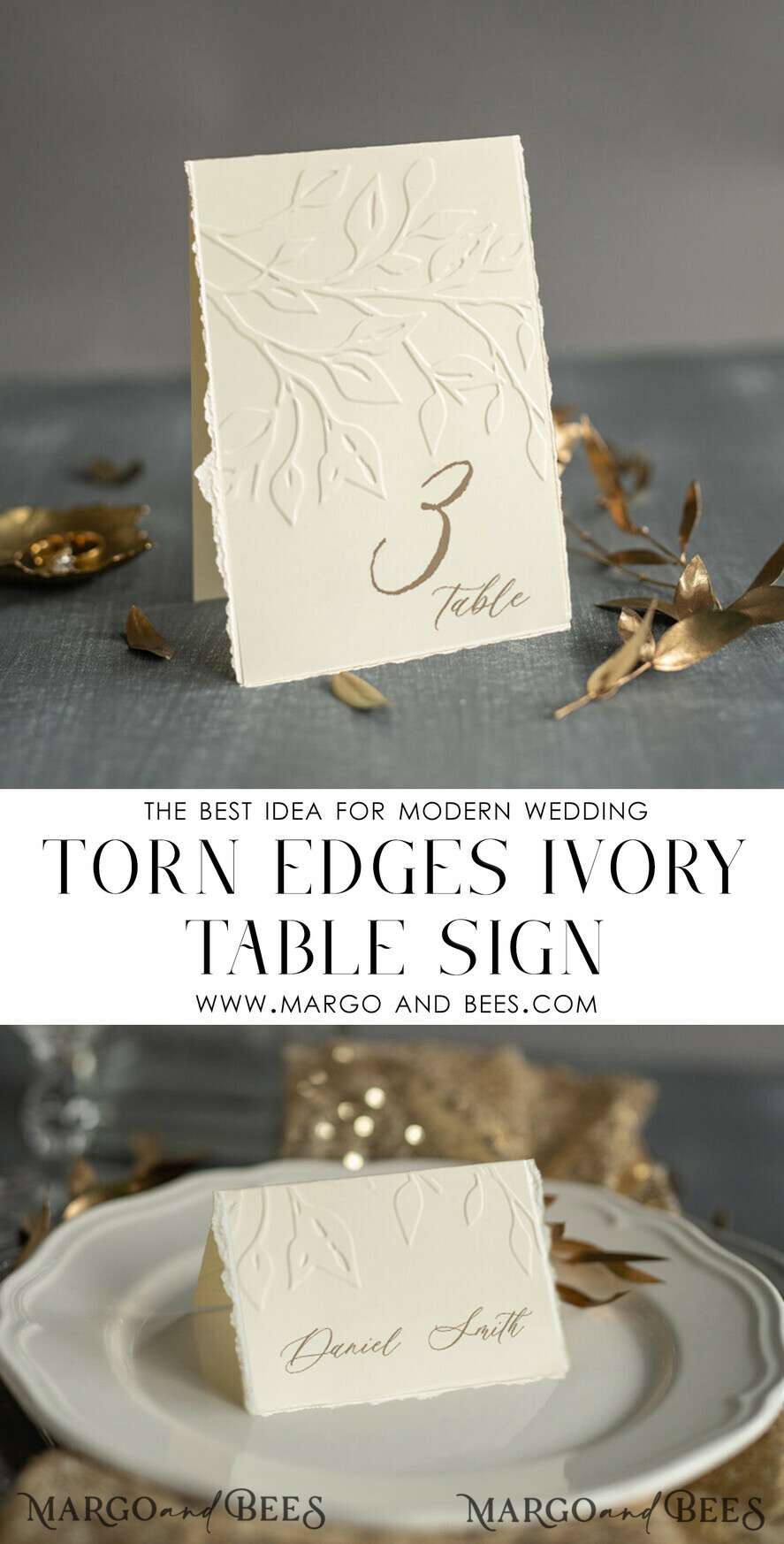 TABLE DECOR SIGNS glitter Elegant Wedding Table Number Card with Embossed Floral Design – Ivory Textured Paper, Folded Tent Style, Classic Font, Luxury Reception Decor
