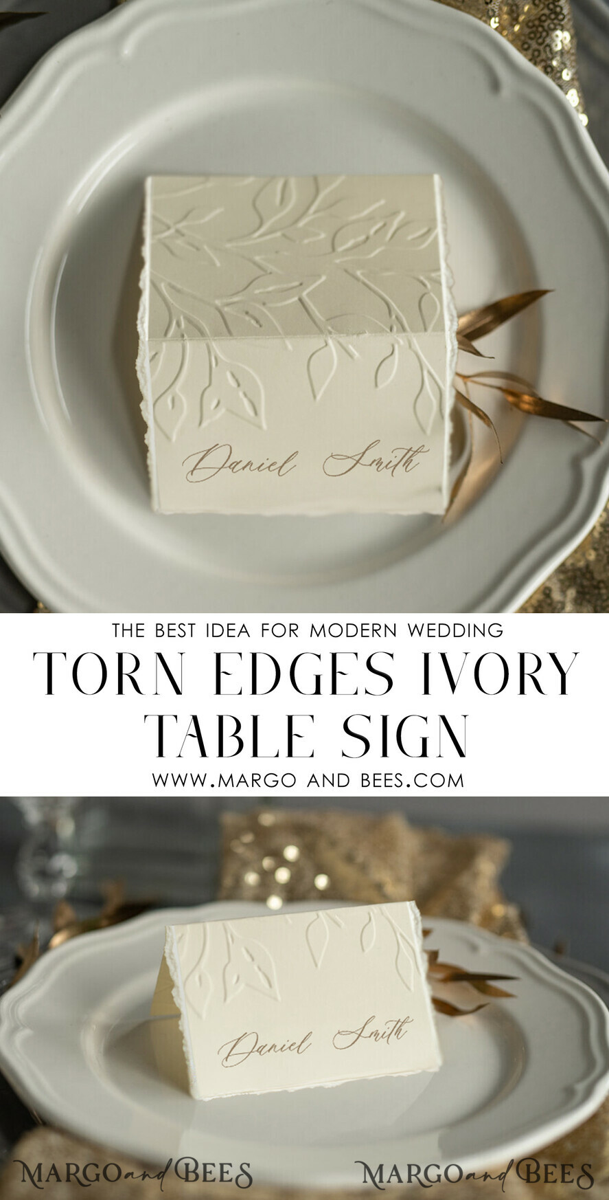 TABLE DECOR SIGNS glitter Elegant Wedding Table Number Card with Embossed Floral Design – Ivory Textured Paper, Folded Tent Style, Classic Font, Luxury Reception Decor