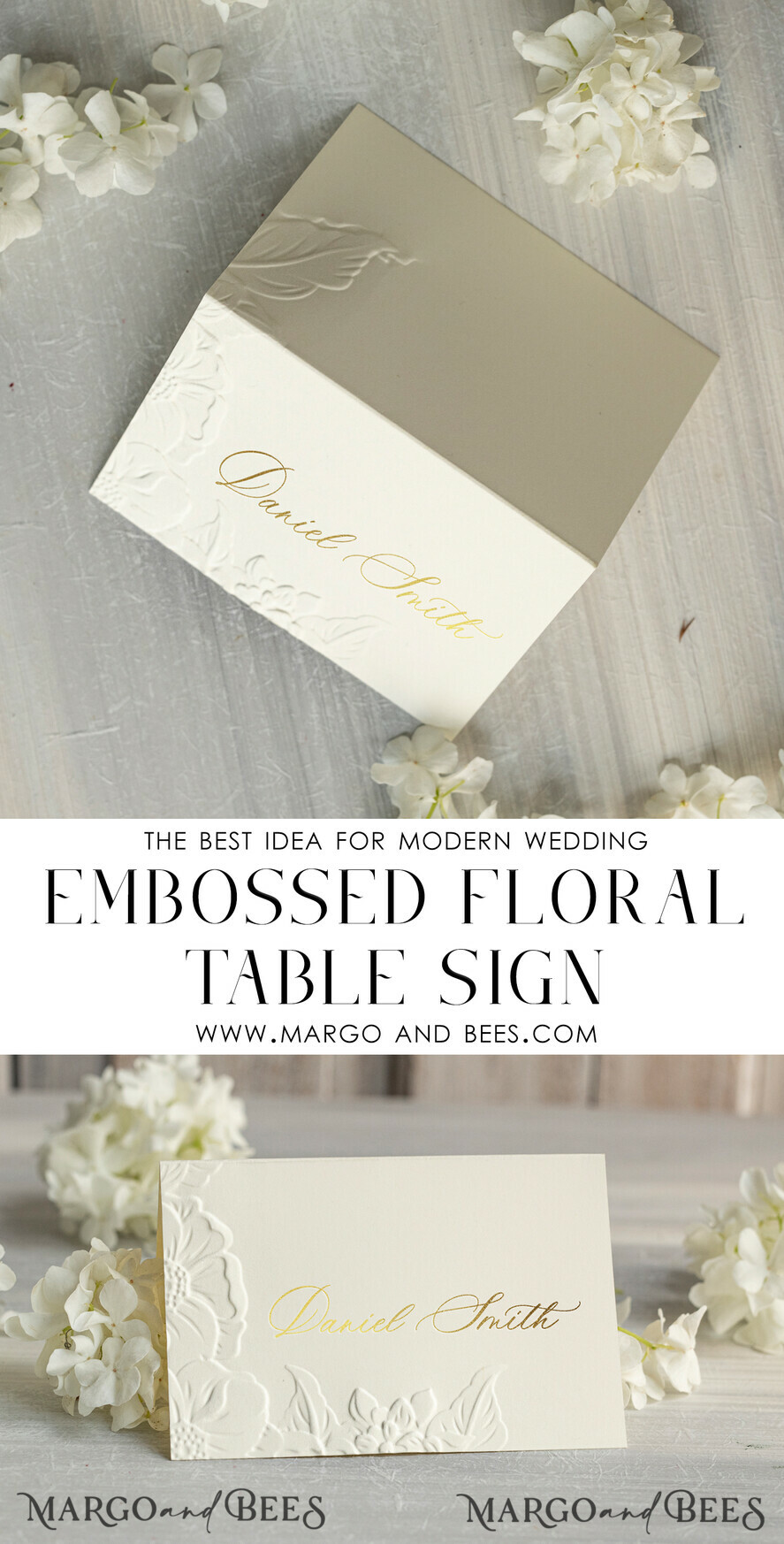 TABLE DECOR SIGNS glitter Elegant Gold Wedding Table Number Card with Embossed Floral Design, Ivory Textured Paper, Folded Tent Style, Classic Font, Luxury Reception Decor