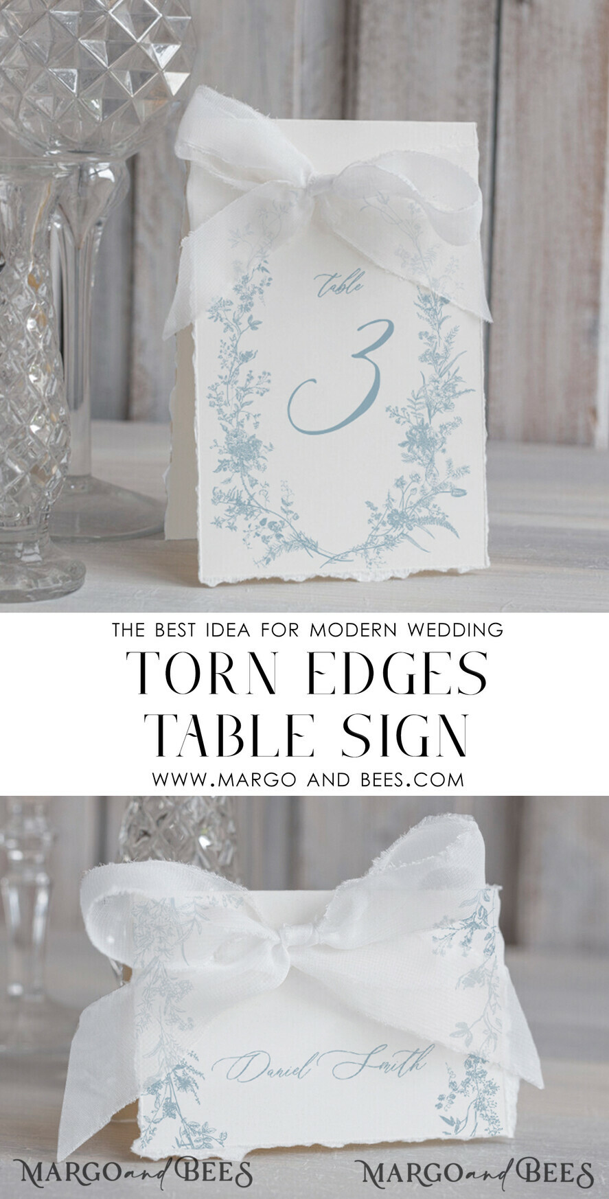 MENU & PROGRAMS glitter/ luxury premium Elegant white Wedding Menu with silk ribbon, hand torn edge Elegant Wedding Menu Cards, program dinner wedding menu