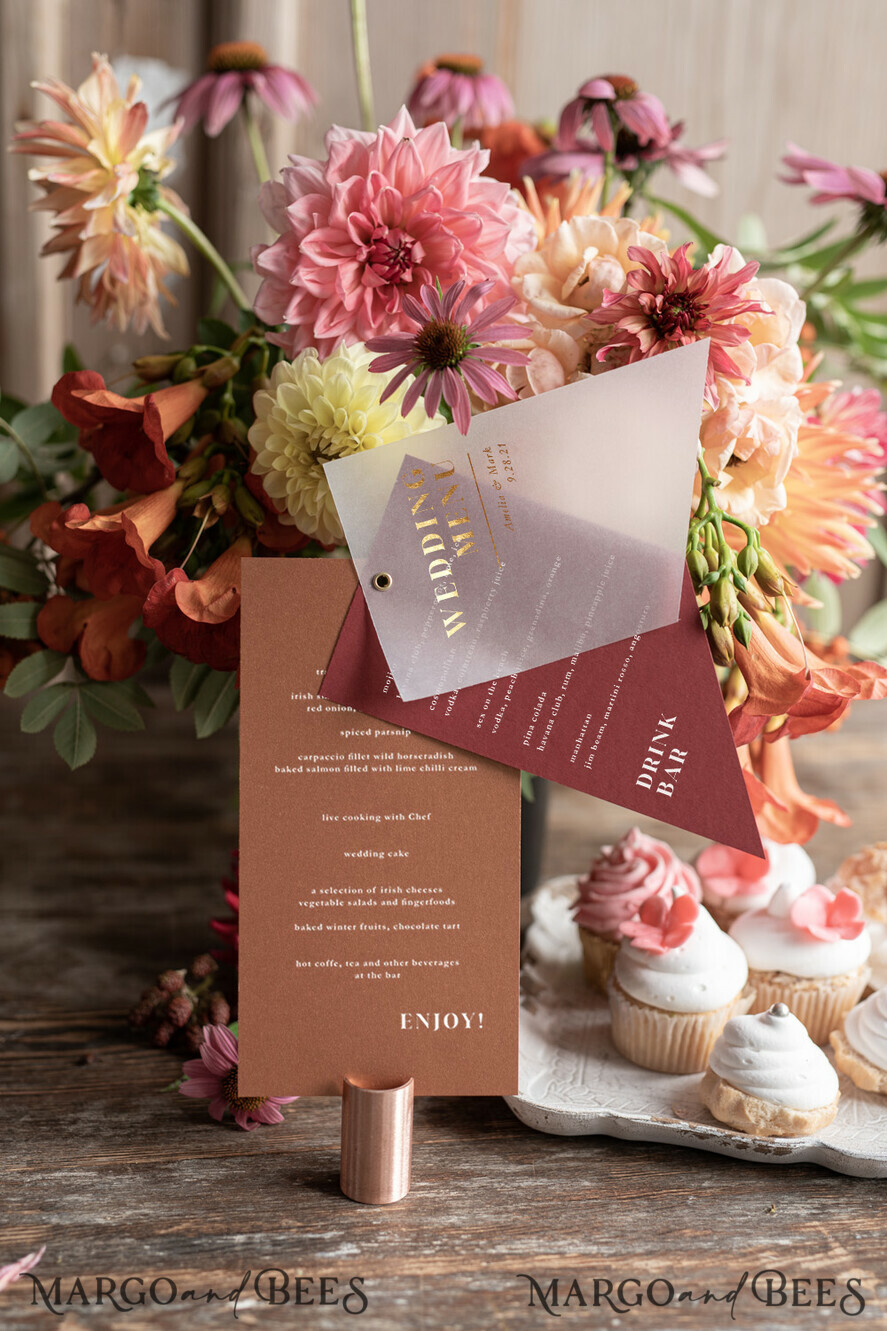 MENU & PROGRAMS glitter menu gold