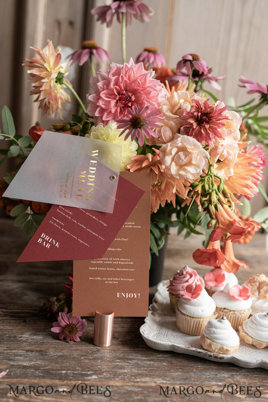 MENU & PROGRAMS glitter menu gold