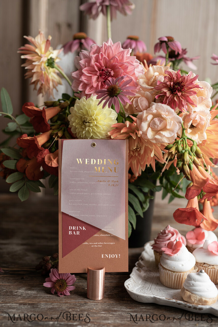 MENU & PROGRAMS glitter menu gold