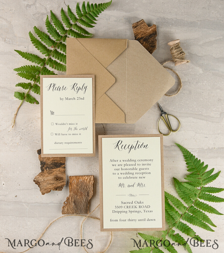 Wedding invitations designs, wood magnet invites
