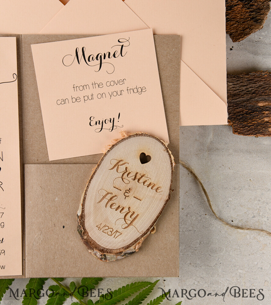 Personalised Wedding invitations, fridge magnet invites