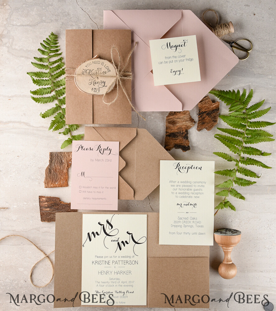 The wedding invitations card, personalized magnet stationery