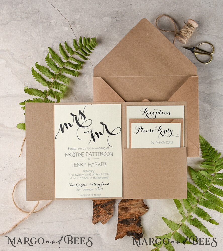 Elegant Wedding invitations, personalized magnet stationery