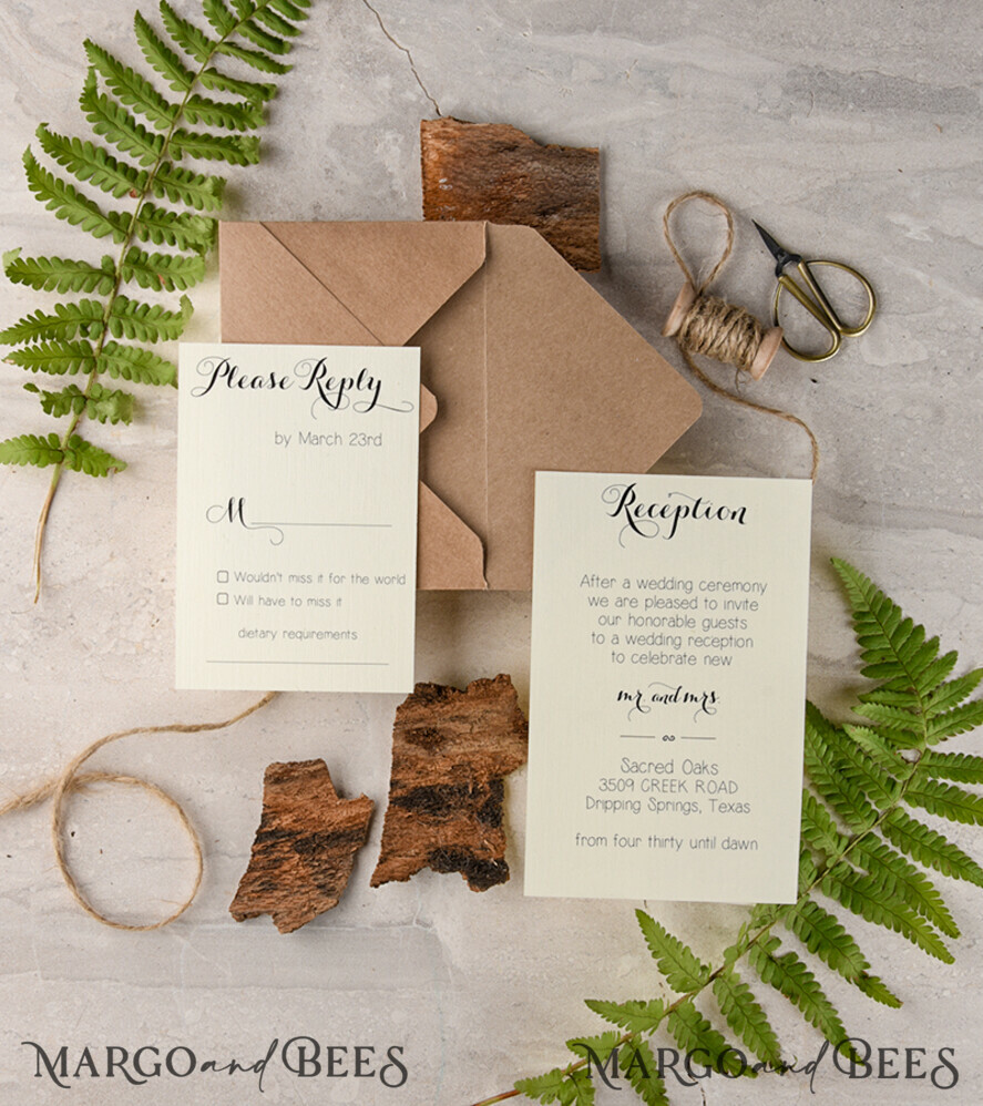 Stunning wedding invitations, wood magnet invites