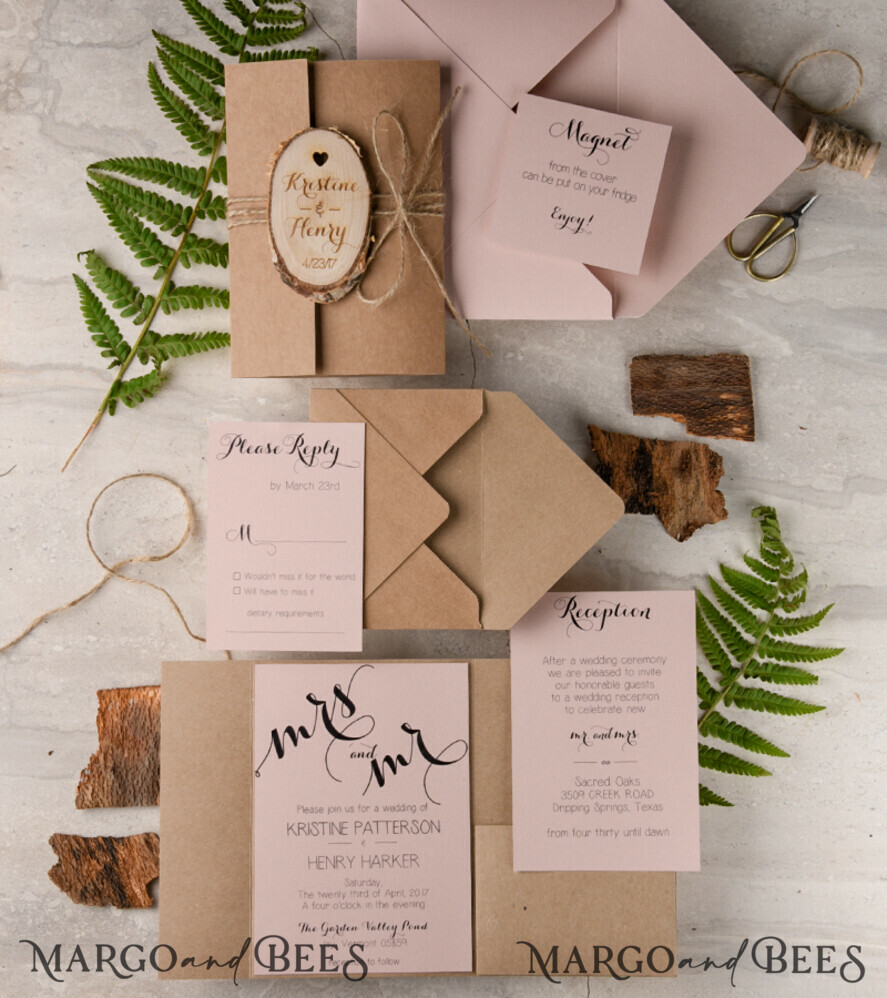WEDDING INVITATIONS with magnets Wedding invitations online custom magnet stationery
