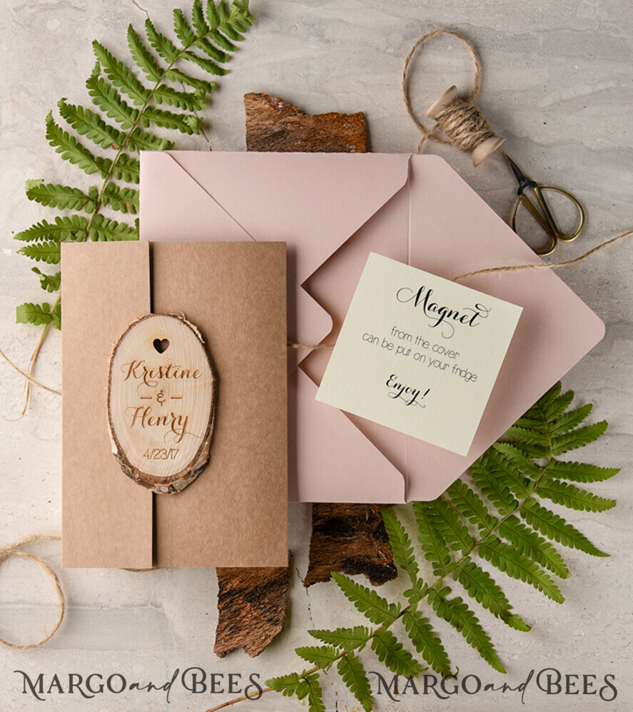 WEDDING INVITATIONS with magnets Wedding invitations online custom magnet stationery