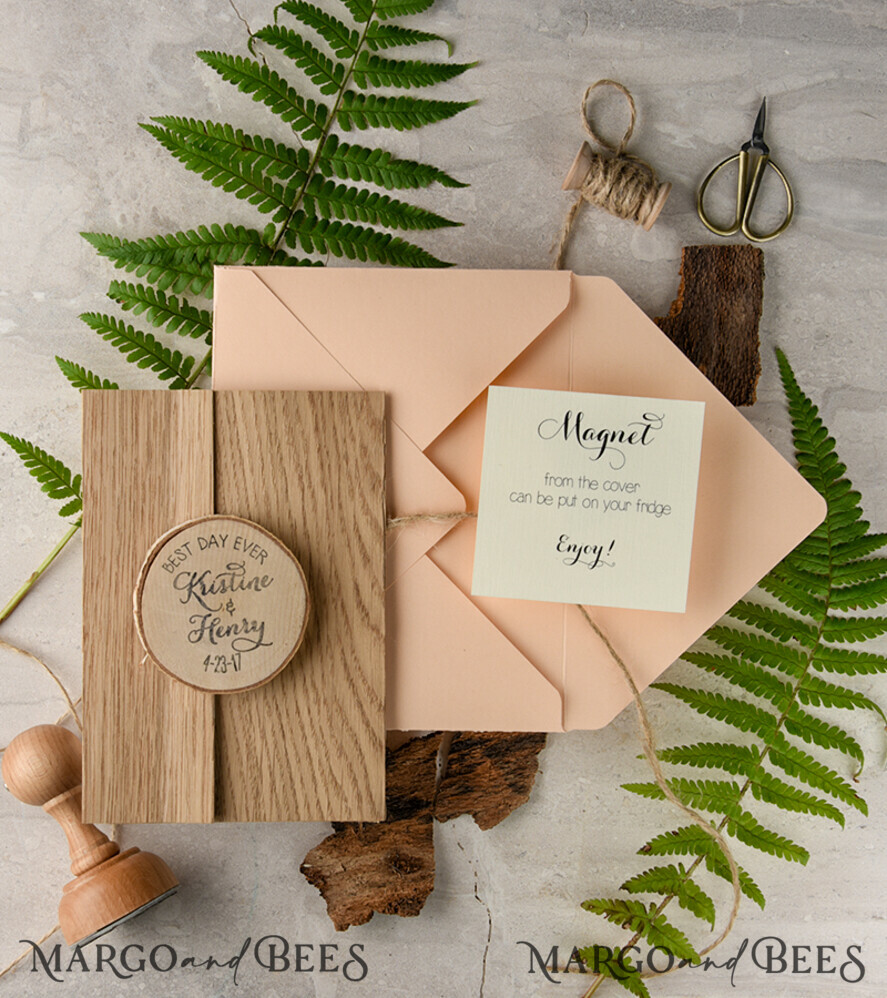 Wedding invitations custom colors, magnet invites