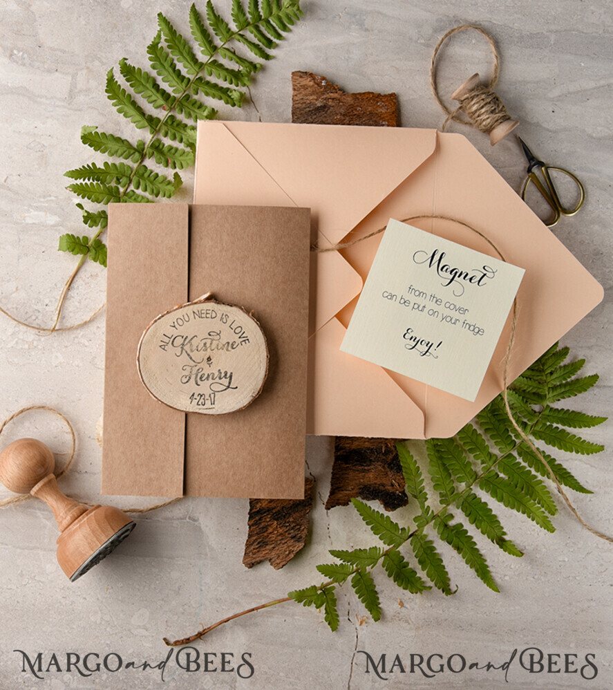 Wedding invitations custom, personalized magnet stationery