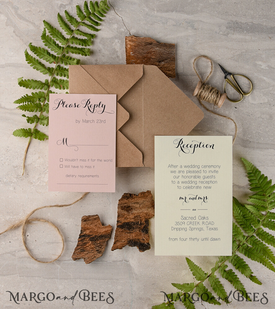 Bespoke wedding invitations, wood magnet invites