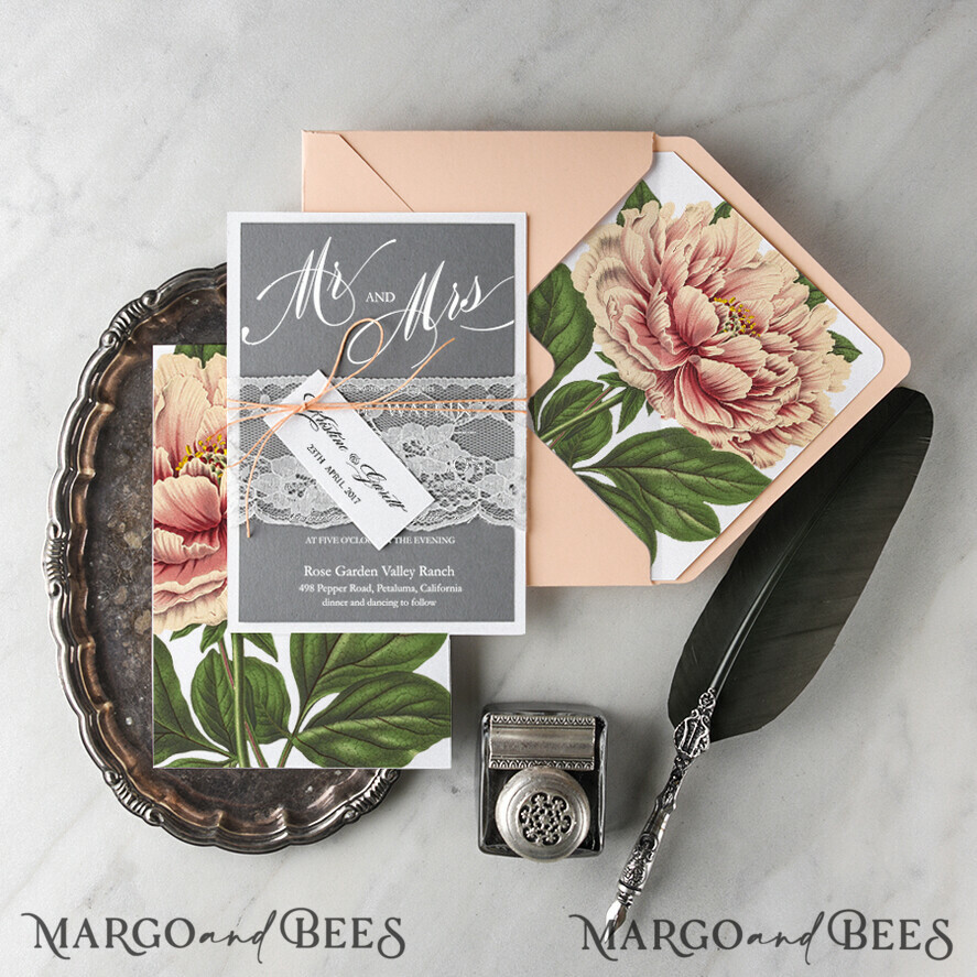 WEDDING INVITATIONS Modern Invites Floral Cards wedding invitation packages boho