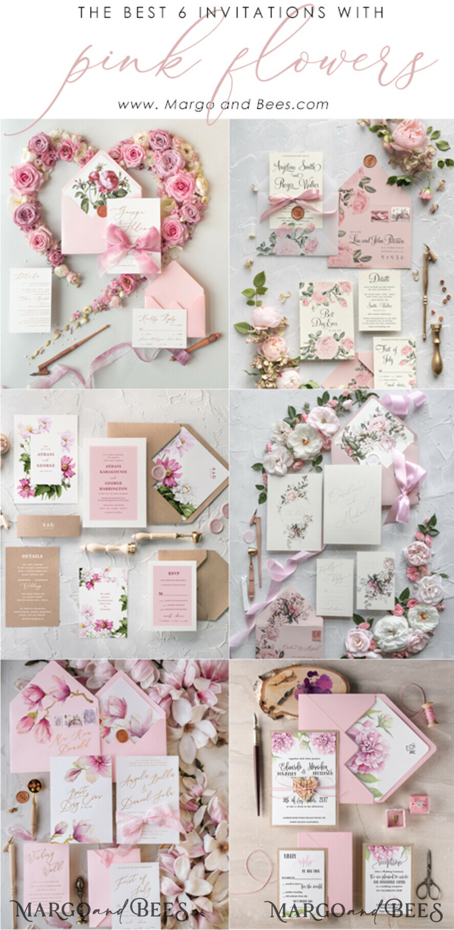 WEDDING INVITATIONS Modern Invites Floral Cards Blush pink wedding invitations, pink wedding invitations, white wedding invitations, floral wedding invitations, floral wedding stationery, wedding floral accessories, recycled paper, recycled paper wedding invitations, pink flowers, romantic wedding invitations, white lettering, pink lettering, floral envelope liner, belly band, white and pink wedding invitations, romantic wedding invitations, cheap wedding stationery