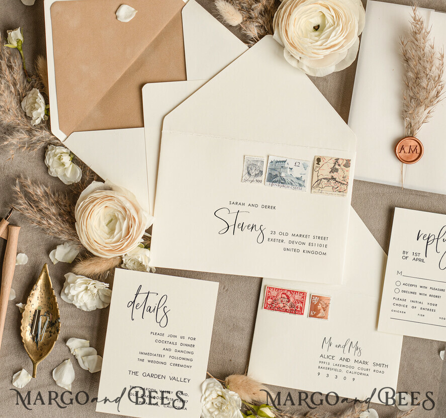 WEDDING INVITATIONS Modern Invites Floral Cards Pampass Grass Acrylic Wedding invitations cards, Nude Velvet wedding invitations Floral Wedding Invitation Suite • Handmade wedding Stationery