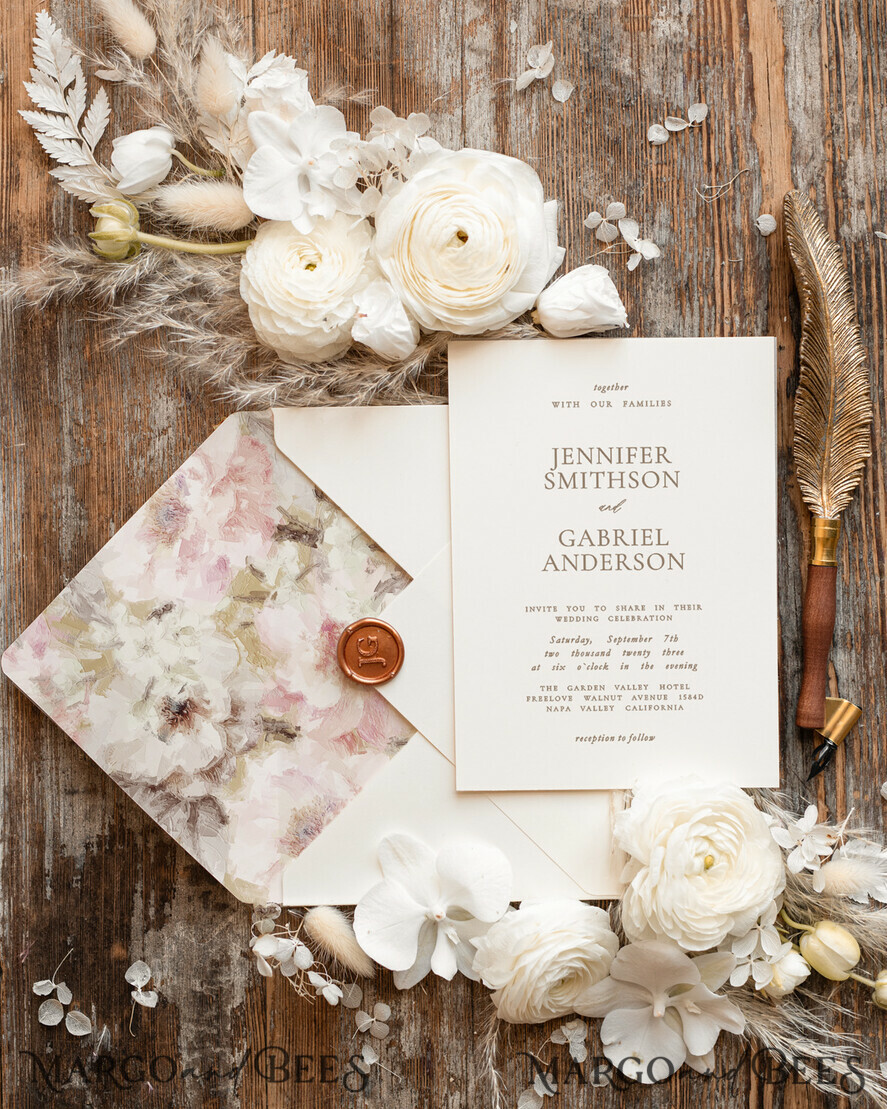 WEDDING INVITATIONS Modern Invites Floral Cards Unique wedding invitations, Elegant wedding invitation set, Elegant Wedding Invitation Suite, Simple wedding Invites
