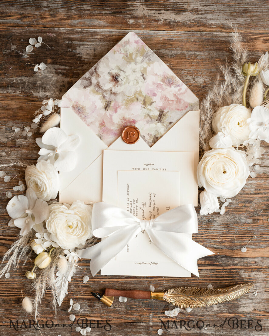 WEDDING INVITATIONS Modern Invites Floral Cards Unique wedding invitations, Elegant wedding invitation set, Elegant Wedding Invitation Suite, Simple wedding Invites