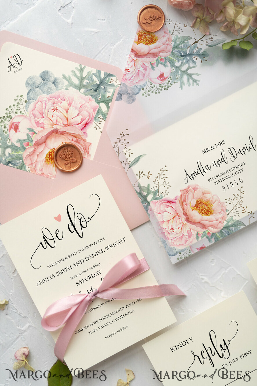 WEDDING INVITATIONS Modern Invites Floral Cards Bespoke wedding invitations, Bohemian wedding invitation Suite • Luxury Wedding Invitation Suite • Handmade wedding Stationery, floral