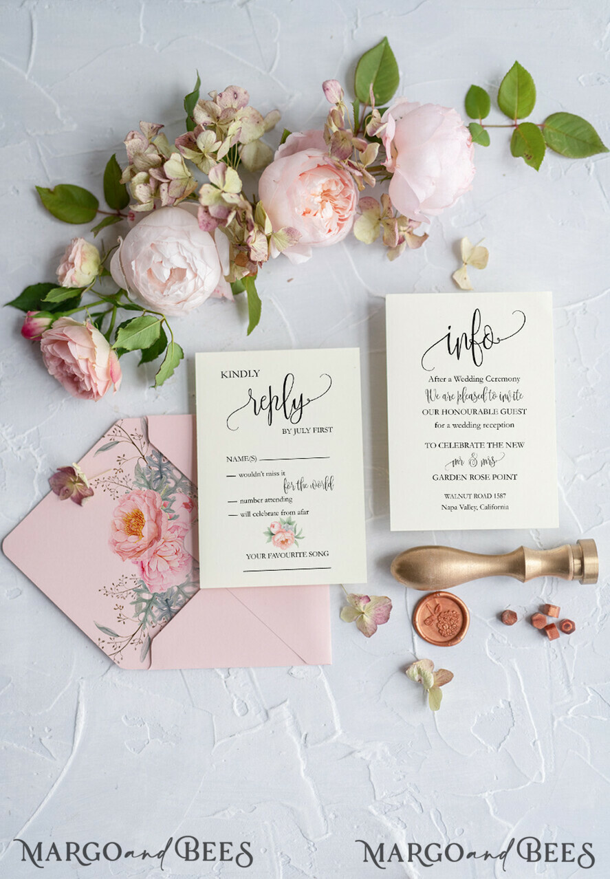 WEDDING INVITATIONS Modern Invites Floral Cards Bespoke wedding invitations, Bohemian wedding invitation Suite • Luxury Wedding Invitation Suite • Handmade wedding Stationery, floral