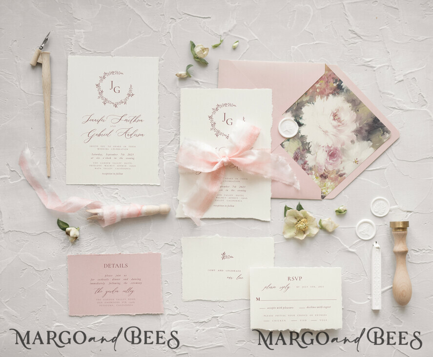 WEDDING INVITATIONS Modern Invites Floral Cards Wedding invitations UK, Simple wedding invitation Suite • Romantic Wedding Stationery • Luxury wedding Invites, original