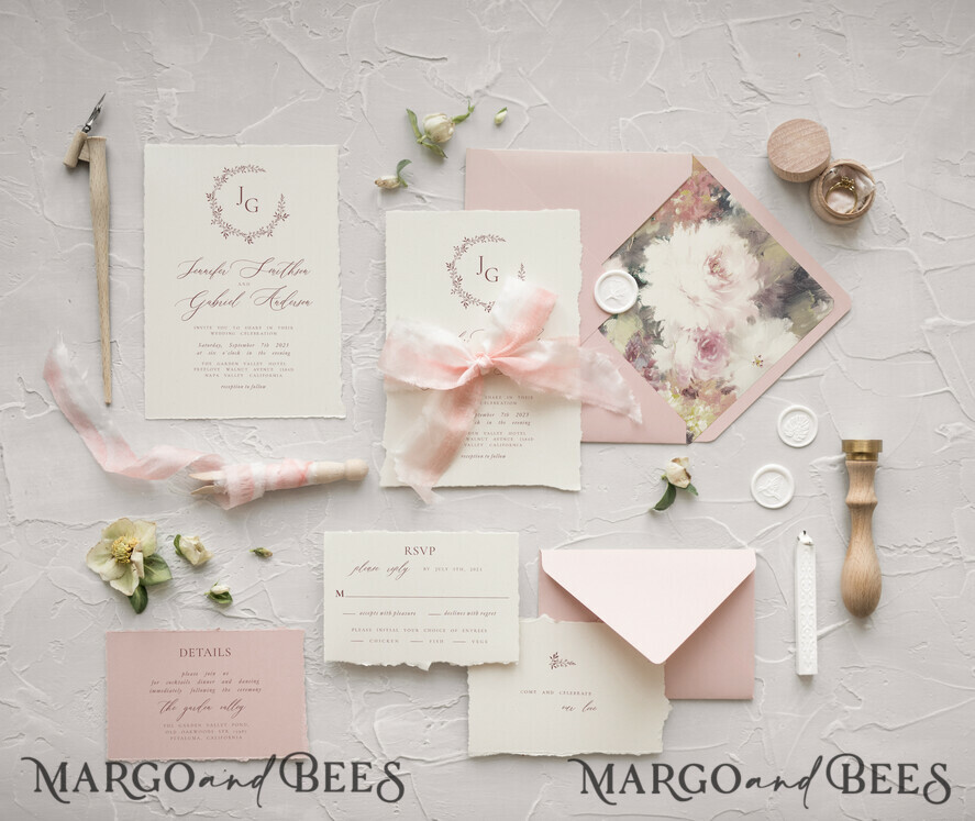 WEDDING INVITATIONS Modern Invites Floral Cards Wedding invitations UK, Simple wedding invitation Suite • Romantic Wedding Stationery • Luxury wedding Invites, original