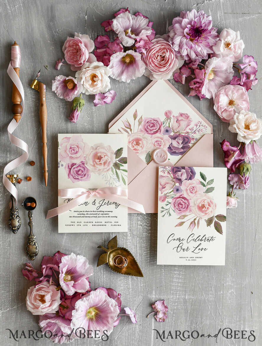 WEDDING INVITATIONS Modern Invites Floral Cards Floral wedding invitations, floral wedding accessories, floral wedding stationery, calligraphy, rose wedding invitations, rose card, rose, roses, garden rose, garden roses wedding invitations, vellum, vellum envelope, floral design, blush pink wedding invitations, blush pink wedding cards, ecru wedding invitations, pastel pink, pink ribbon, pink bow, romantic wedding invitations, blush pink wedding stationery, ecru wedding accessories, floral wedding, spring wedding invitations, spring flowers