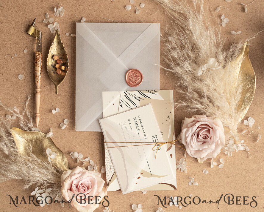 WEDDING INVITATIONS Modern Invites Floral Cards Elegant Wedding invitations, Elegant wedding invitations • Elegant Wedding Invitation Suite • Handmade wedding Invites