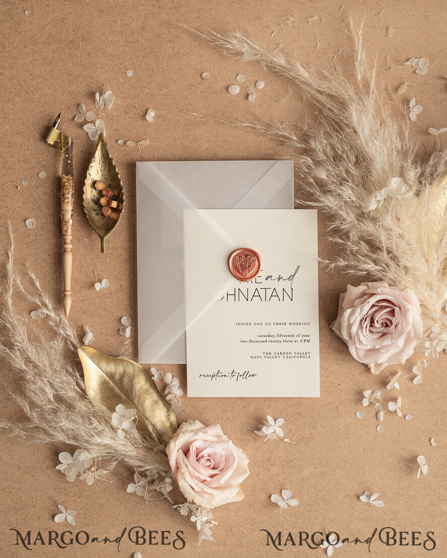 WEDDING INVITATIONS Modern Invites Floral Cards Elegant Wedding invitations, Elegant wedding invitations • Elegant Wedding Invitation Suite • Handmade wedding Invites