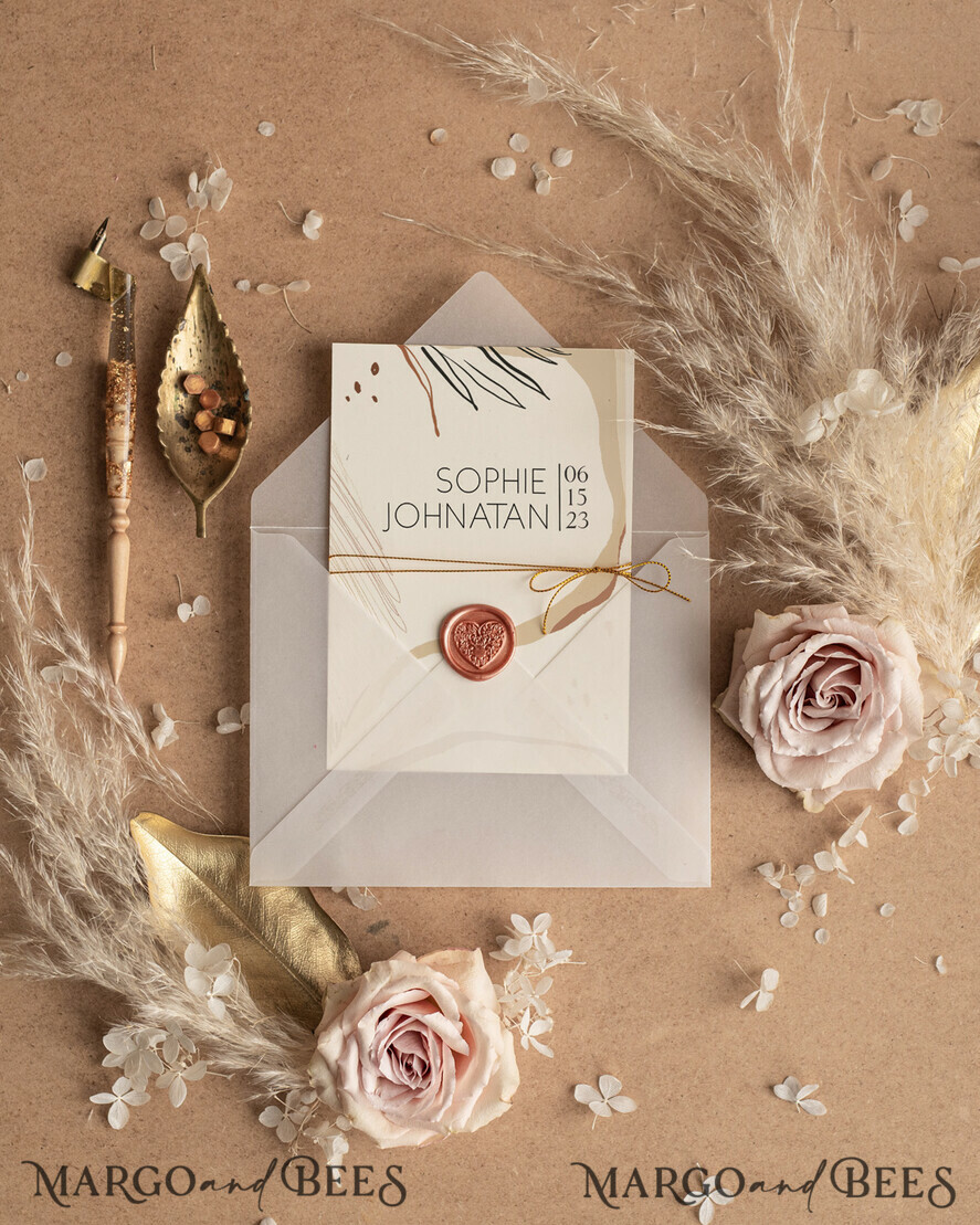 WEDDING INVITATIONS Modern Invites Floral Cards Elegant Wedding invitations, Elegant wedding invitations • Elegant Wedding Invitation Suite • Handmade wedding Invites
