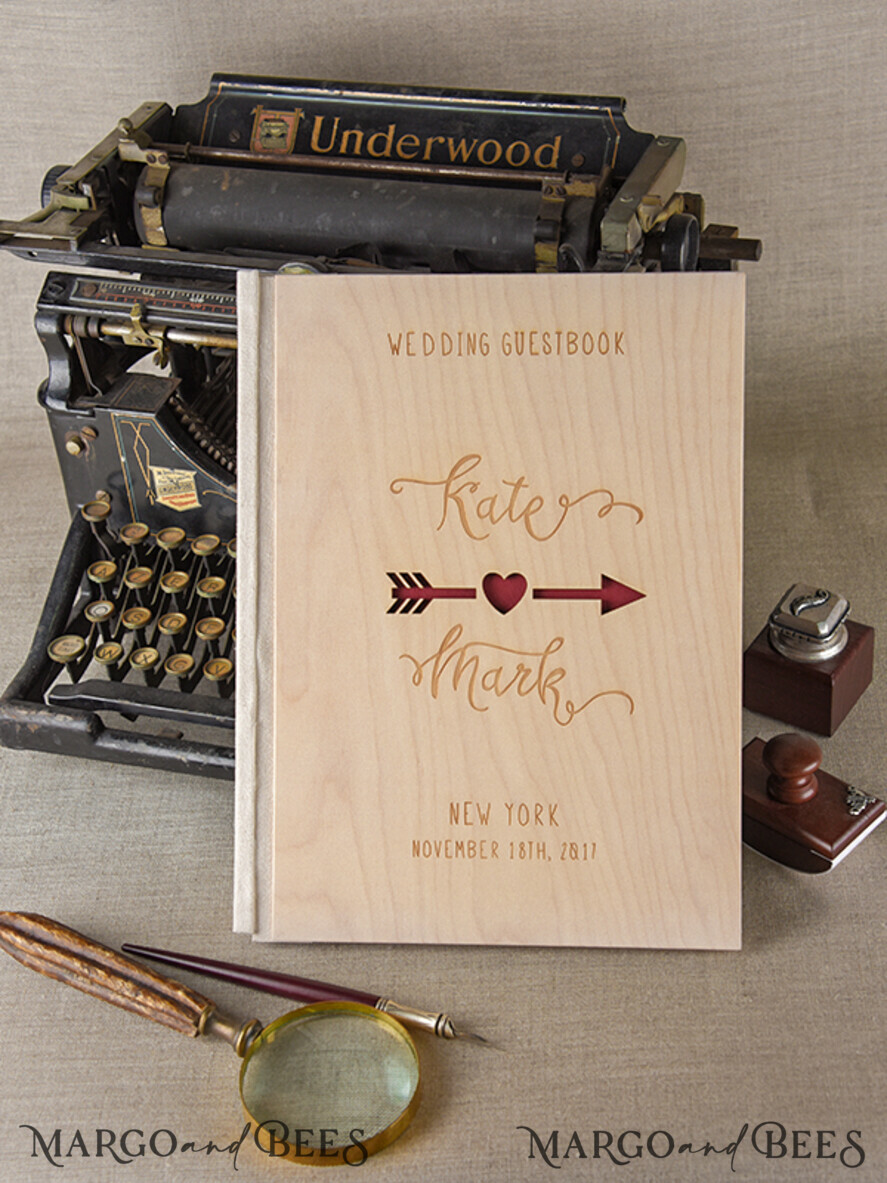 WEDDING GUEST BOOKS Rustic Wooden Engraved PhotoAlbum Presonalised Wedding Guest Book, Rustic Instant Photo Book Wood Wedding Photo Guestbook