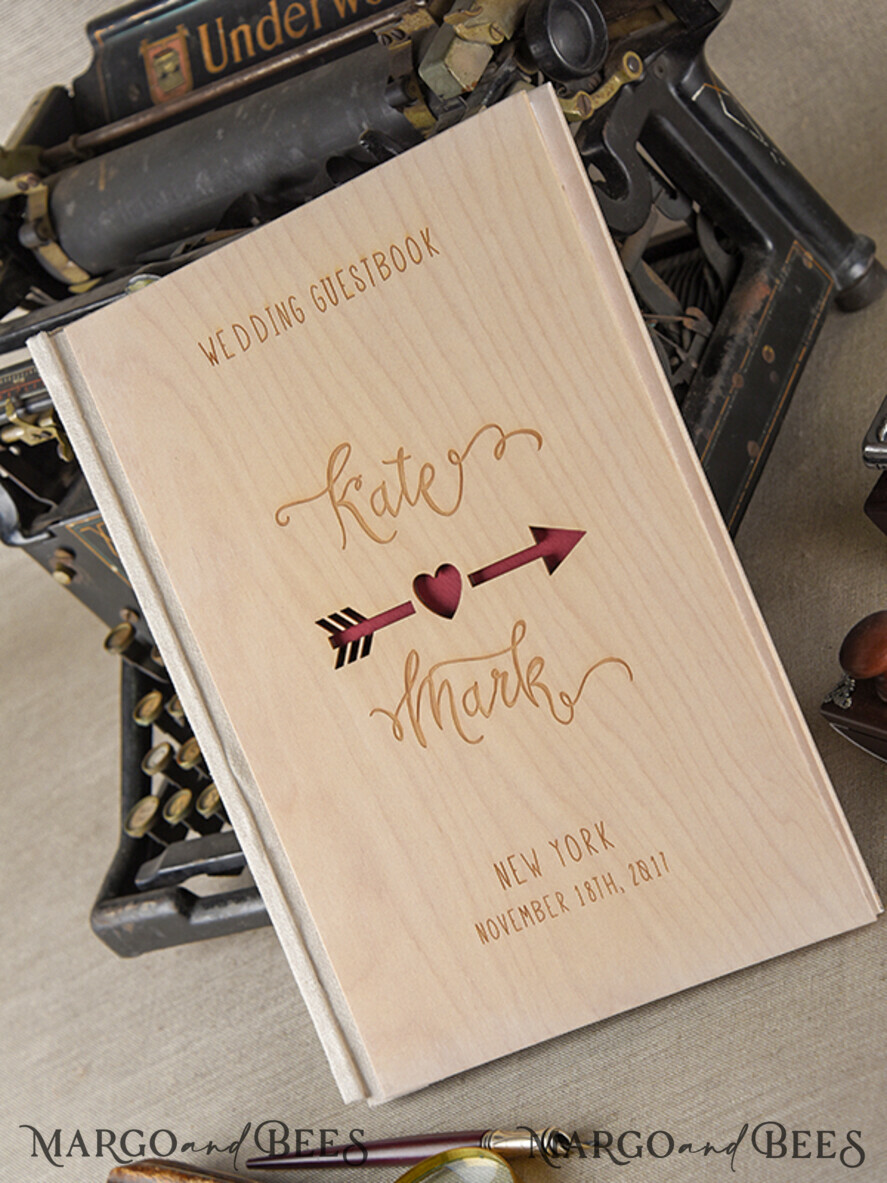 WEDDING GUEST BOOKS Rustic Wooden Engraved PhotoAlbum Presonalised Wedding Guest Book, Rustic Instant Photo Book Wood Wedding Photo Guestbook