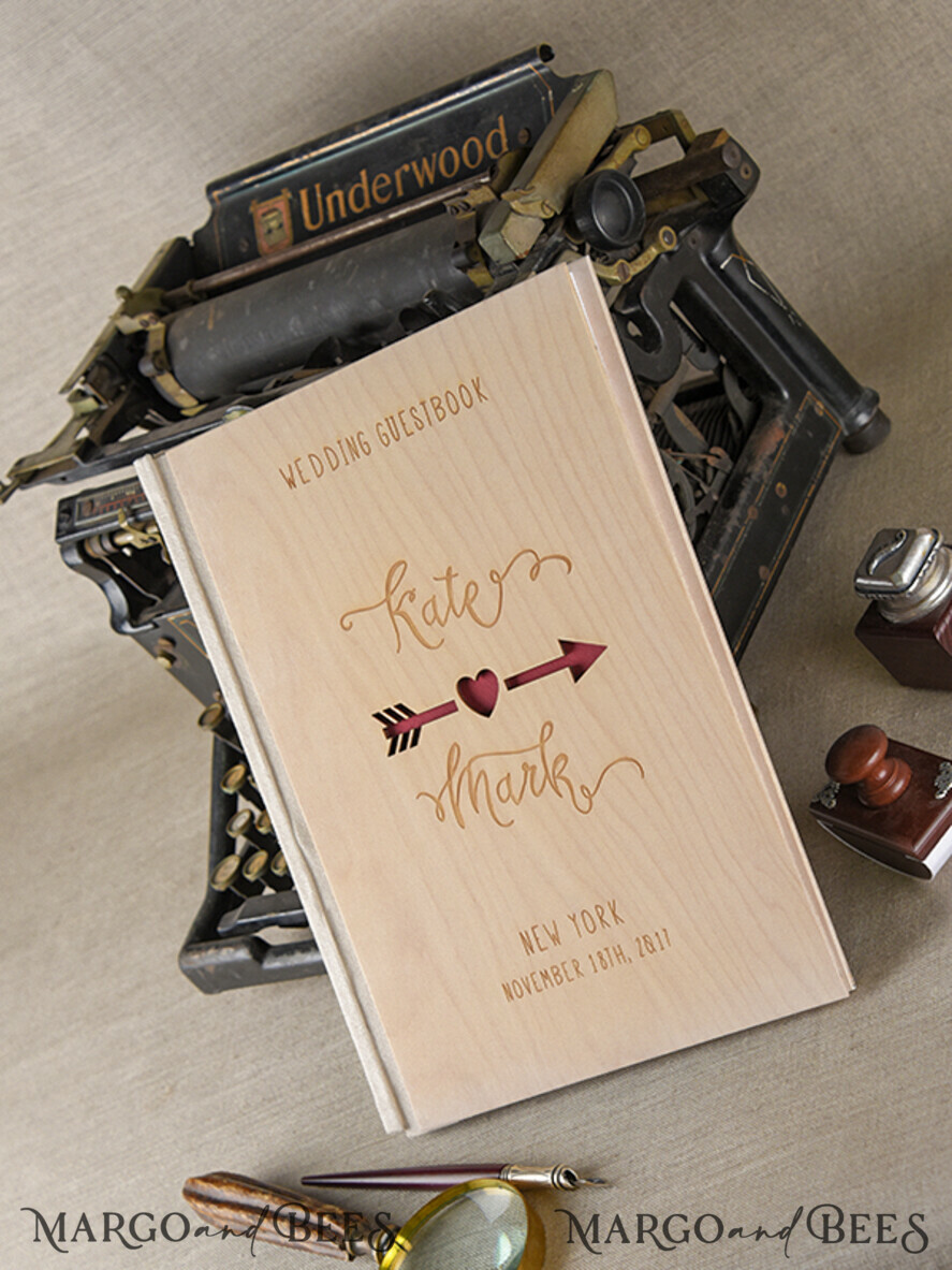 WEDDING GUEST BOOKS Rustic Wooden Engraved PhotoAlbum Presonalised Wedding Guest Book, Rustic Instant Photo Book Wood Wedding Photo Guestbook