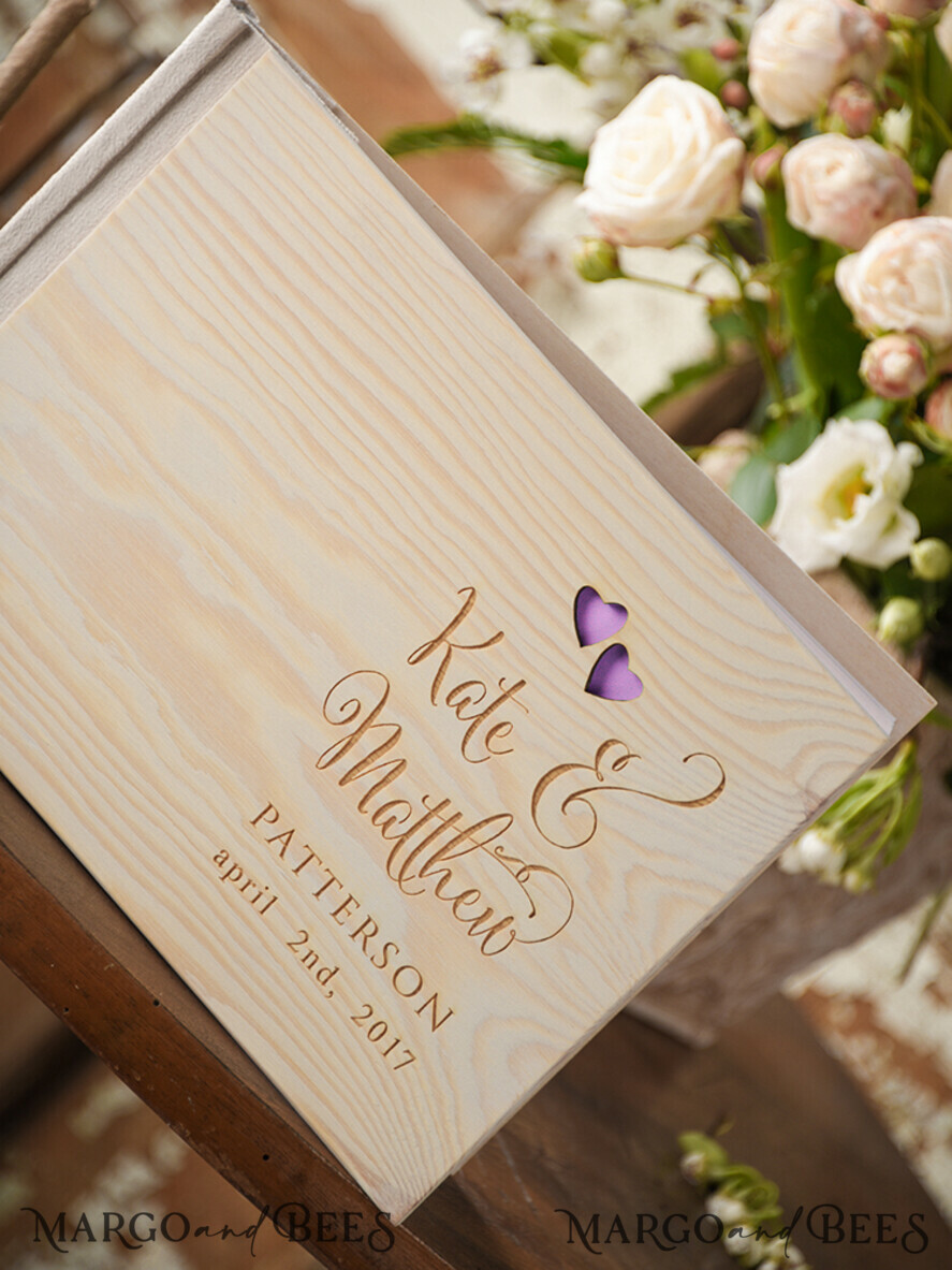 WEDDING GUEST BOOKS Rustic Wooden Engraved PhotoAlbum Rerto wedding guestbook, Rustic Instant Photo Book Wood Wedding Photo Guestbook