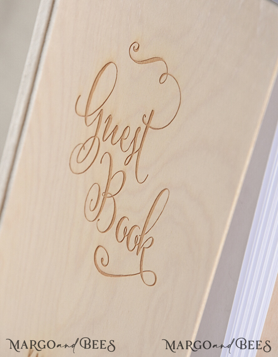 WEDDING GUEST BOOKS Rustic Wooden Engraved PhotoAlbum Presonalised Wedding Guest Book, Boho Instant Photo Book Wooden Instax Wedding Photo Guestbook