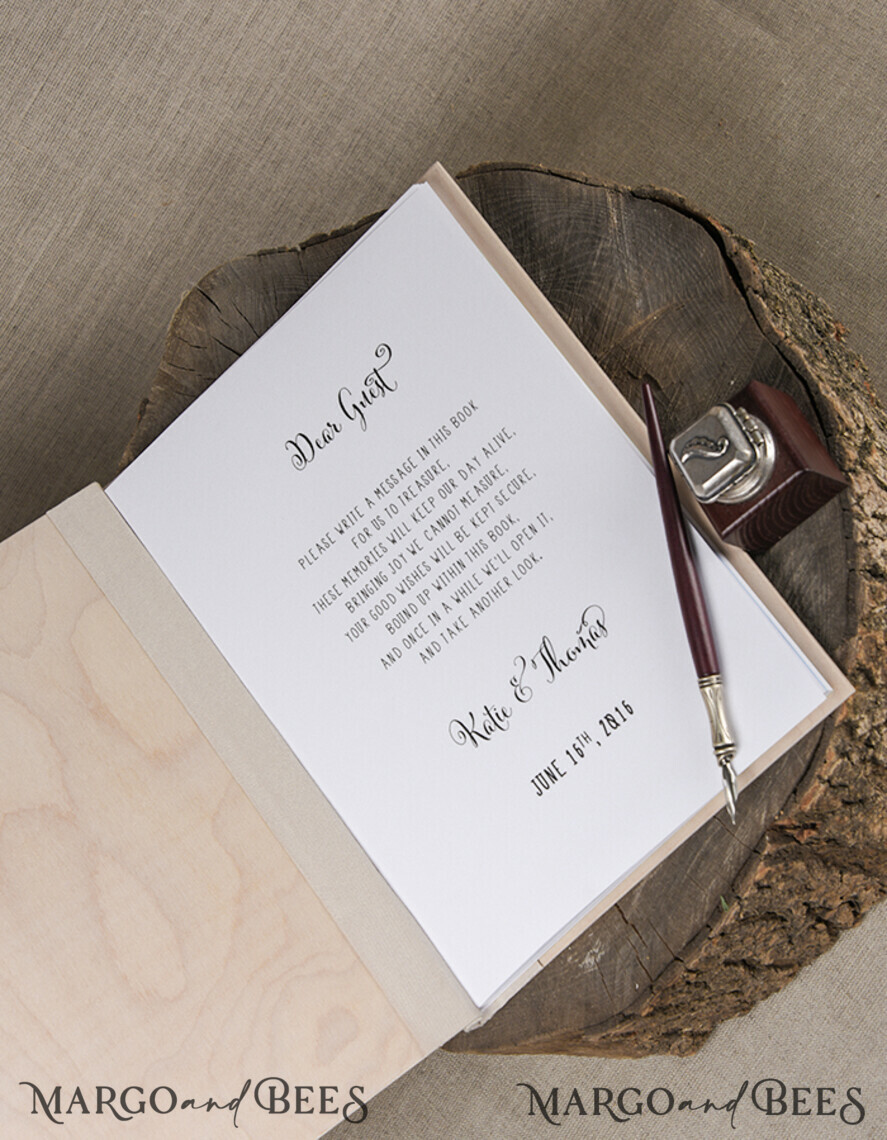 WEDDING GUEST BOOKS Rustic Wooden Engraved PhotoAlbum Presonalised Wedding Guest Book, Boho Instant Photo Book Wooden Instax Wedding Photo Guestbook