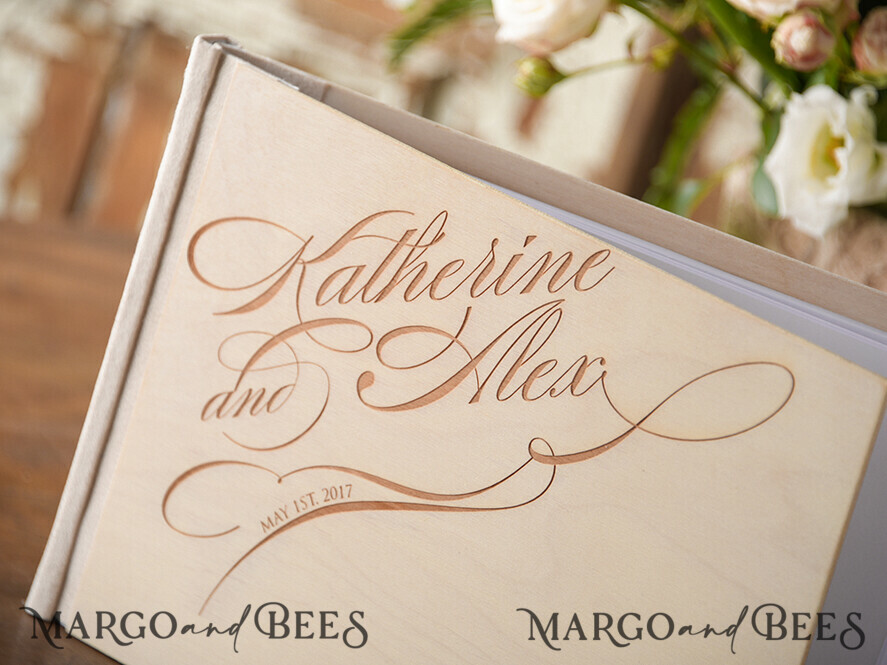 WEDDING GUEST BOOKS Rustic Wooden Engraved PhotoAlbum Preonalised wedding Guestbook, Boho Instax Wedding Book Wooden Instax Photo Booth Album