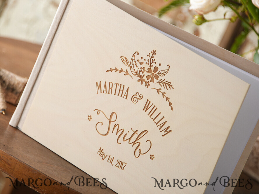 WEDDING GUEST BOOKS Rustic Wooden Engraved PhotoAlbum Rerto wedding guestbook, Boho Instax Wedding Book Wooden Instax Photo Booth Album
