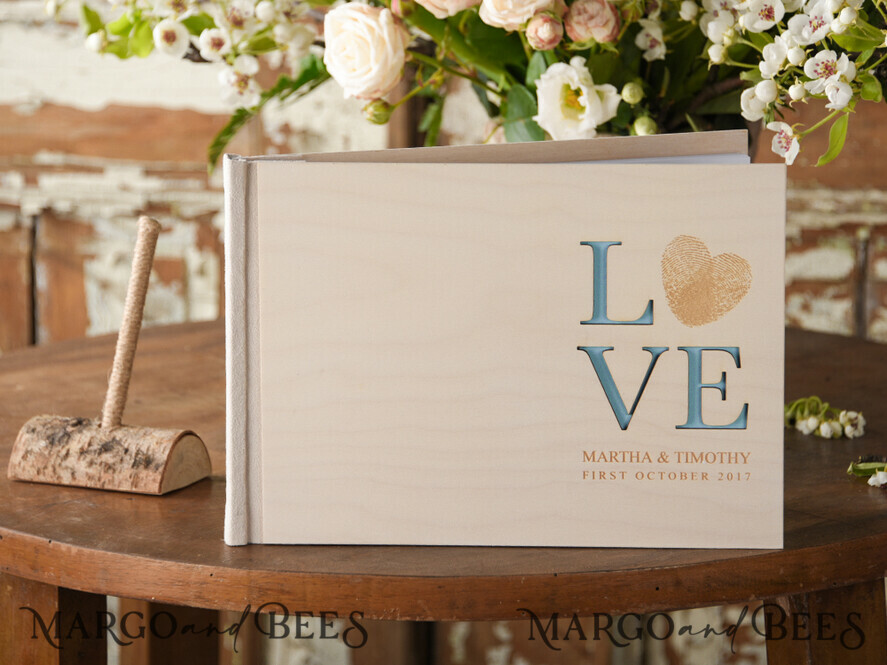 WEDDING GUEST BOOKS Rustic Wooden Engraved PhotoAlbum Wedding guestbook for polaroids, Wood Wedding Album Boho Photo Booth Book