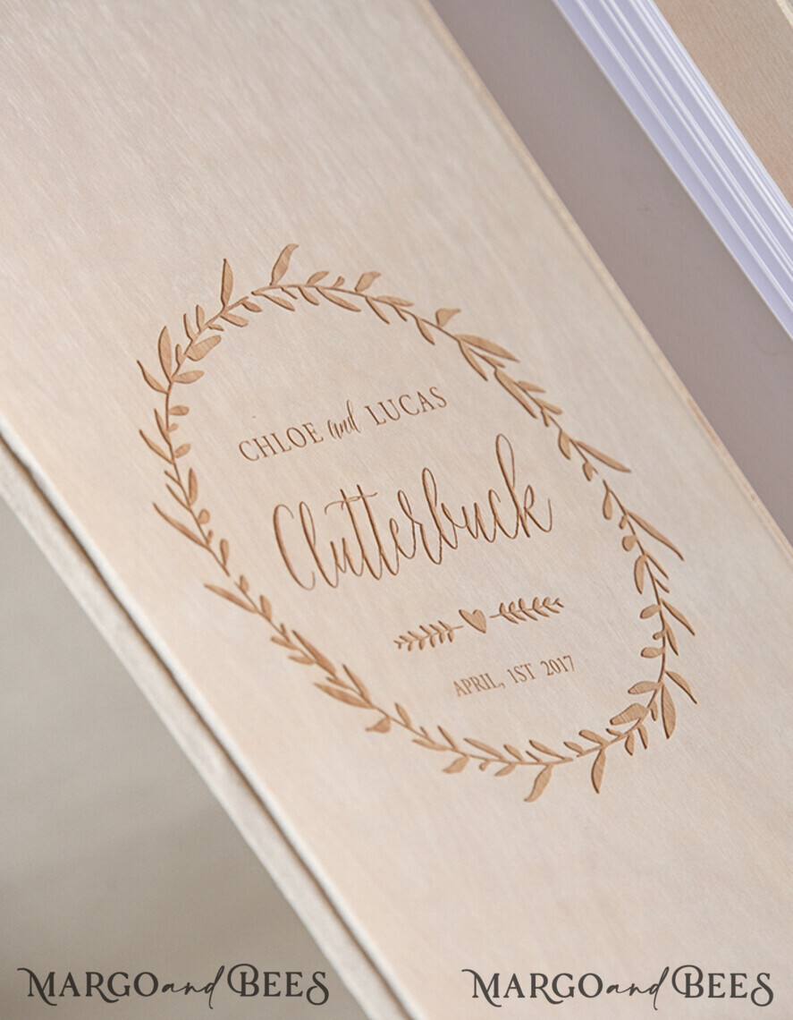 WEDDING GUEST BOOKS Rustic Wooden Engraved PhotoAlbum Custom Wedding Guestbook, Boho Instax Wedding Book Wooden Instax Photo Booth Album