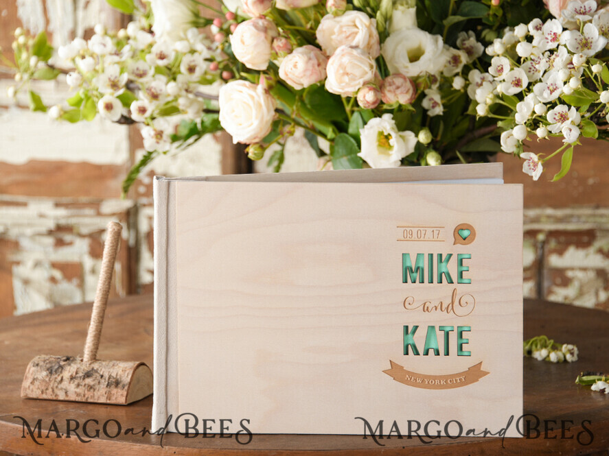 WEDDING GUEST BOOKS Rustic Wooden Engraved PhotoAlbum Preonalised wedding Guestbook, Boho Instant Photo Book Wooden Instax Wedding Photo Guestbook