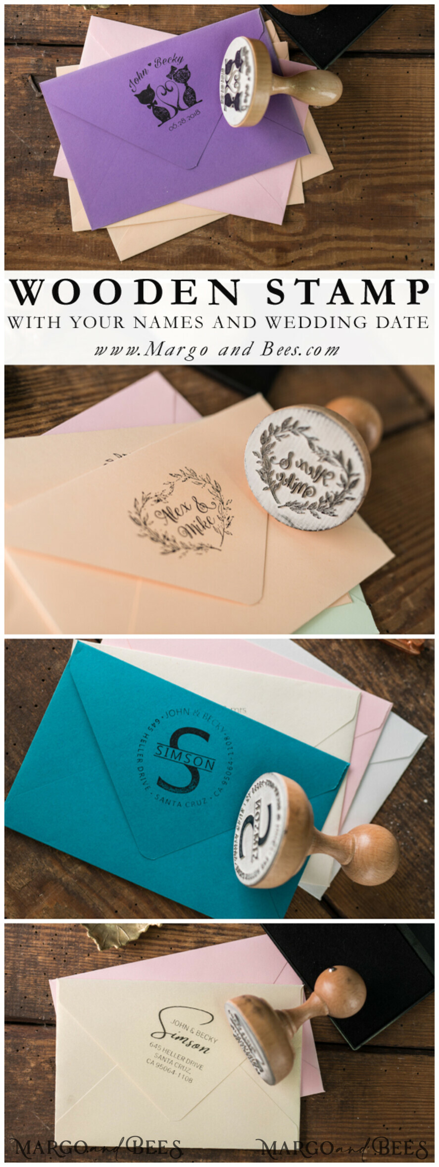 custom stamp, couple stamp