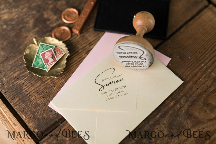wooden stamp, wedding stamp