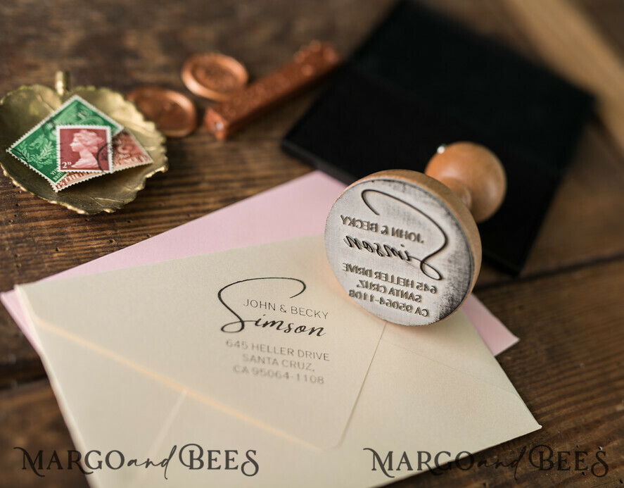 wooden stamp, wedding stamp