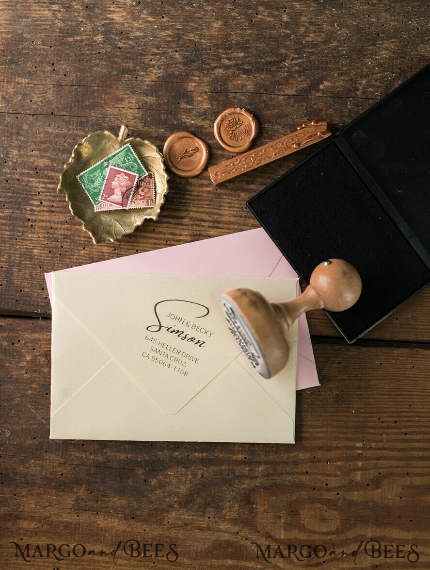 wooden stamp, wedding stamp