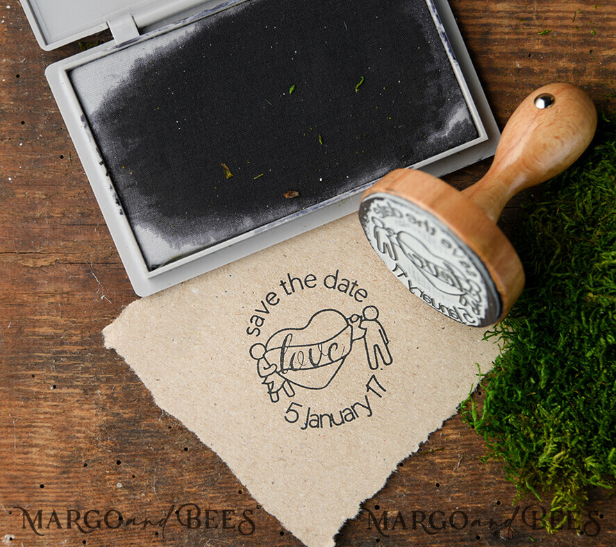 wooden stamp, couple stamp