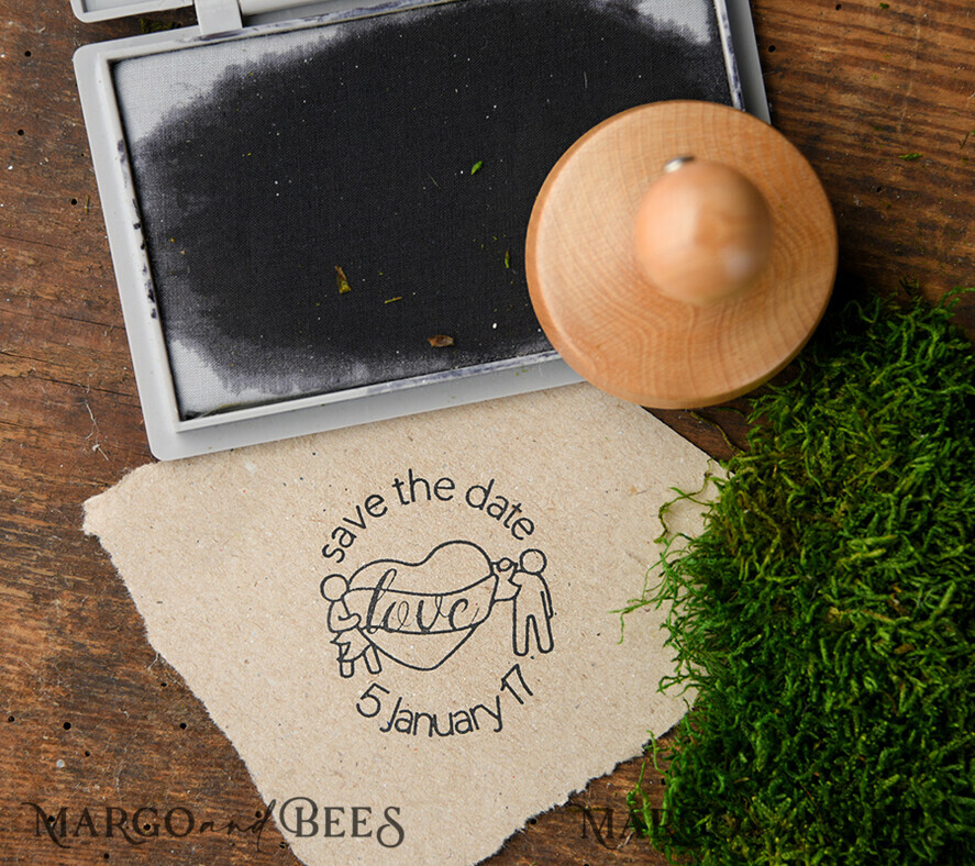 wooden stamp, couple stamp