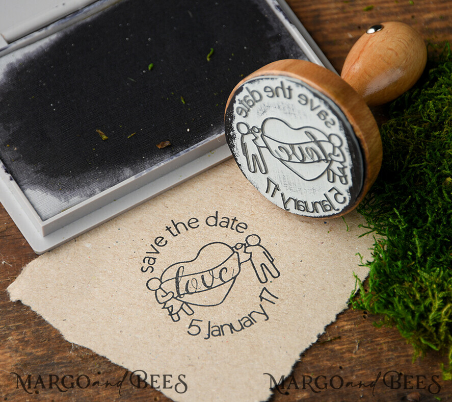 wooden stamp, couple stamp
