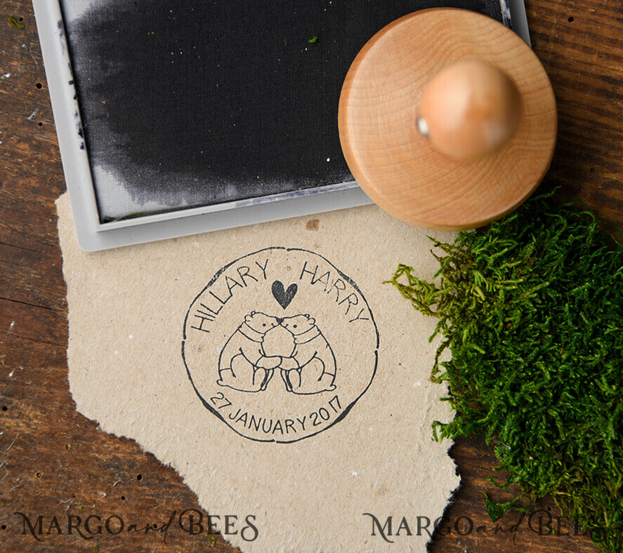 wooden stamp, couple stamp